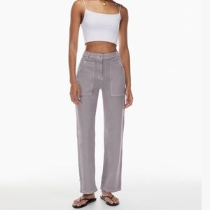 Aritzia Wilfred Free Modern Utility Pant 0 Slate Purple Grey